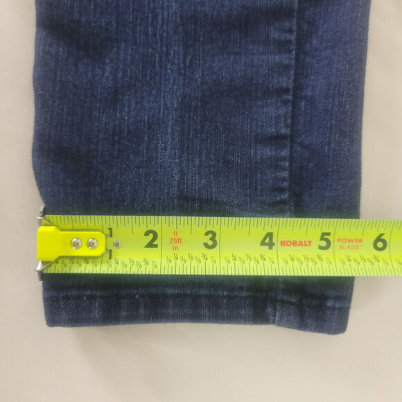 Flying Monkey Jeans Juniors 7 Blue Low Rise Denim Womens Skinny Leg Distressed - Picture 6 of 16